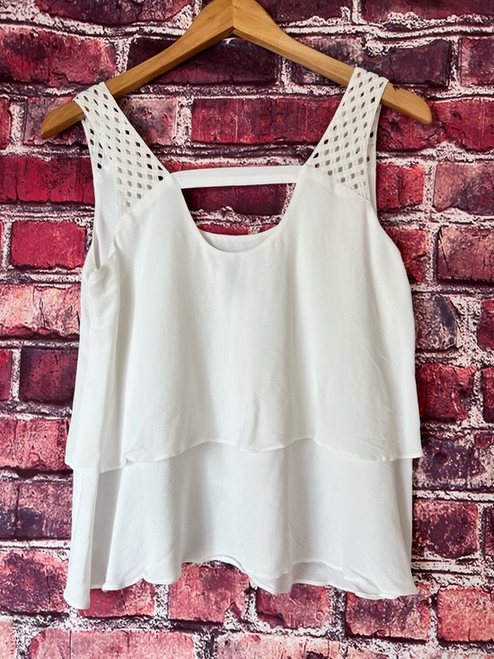 HD in Paris Tops - Anthropologie HD in Paris White Tiered Layered Tank Top